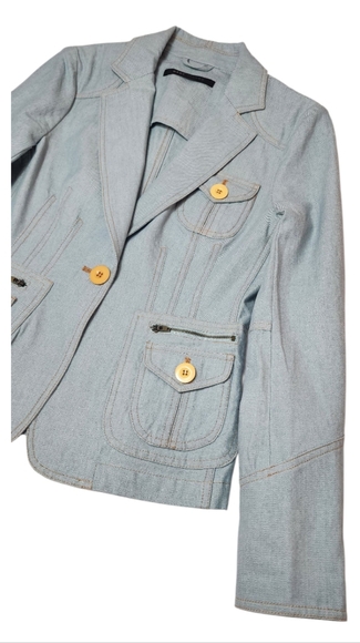 Marc Jacobs Women’s Denim Blue Blazer Jacket - Picture 4 of 11